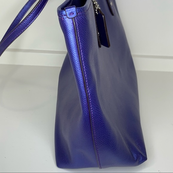COACH PURPLE ULTRA VIOLET CITY ZIP TOTE HANDBAG - Picture 14 of 16